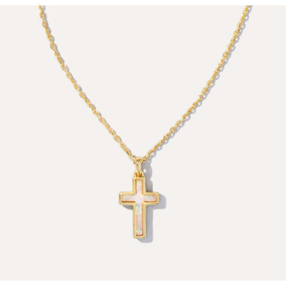 Kendra Scott Pink Cross Pendant Necklace